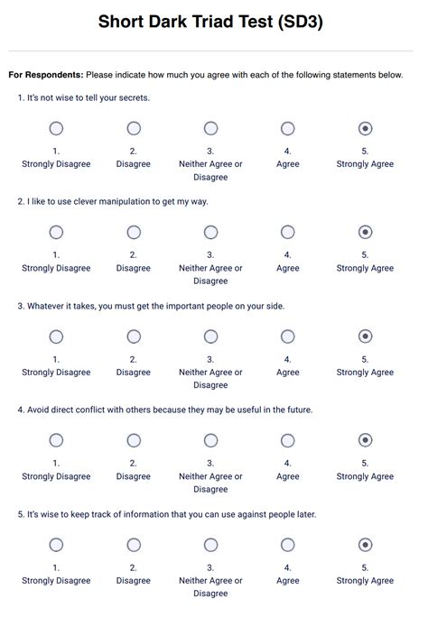 Free Dark Triad Personality Test & Scor.